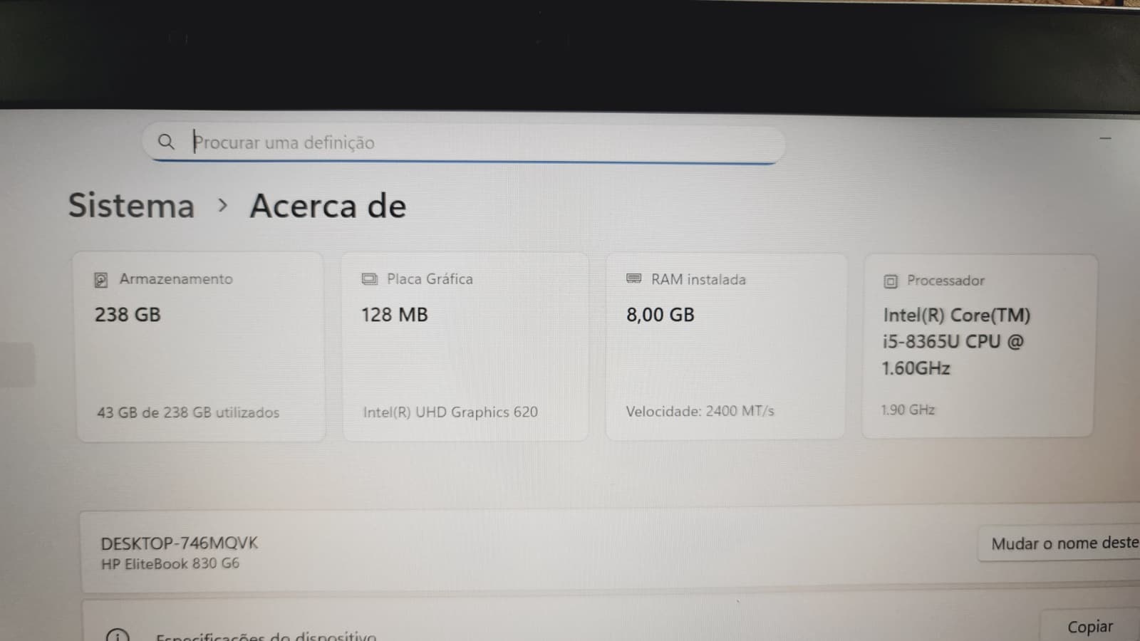 Computador portátil HP EliteBook 830 G6 — imagem 7