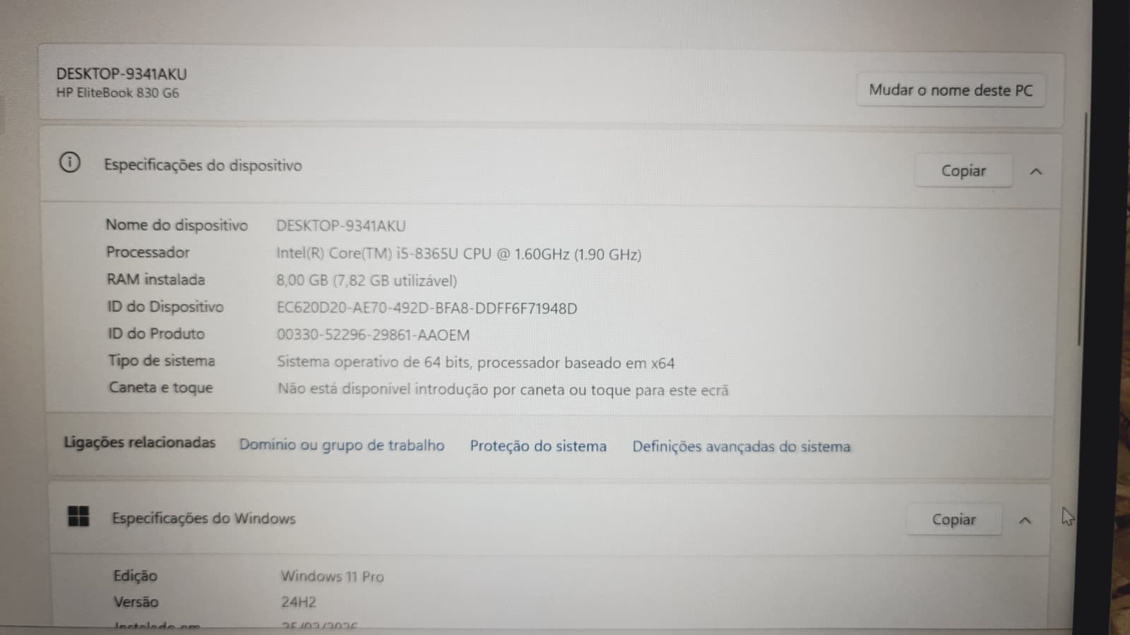 Computador portátil HP EliteBook 830 G6 — imagem 8