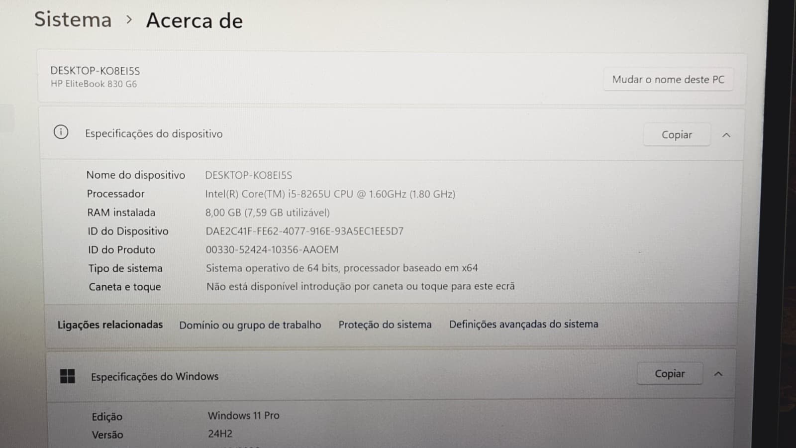 Computador portátil HP EliteBook 830 G6 — imagem 8