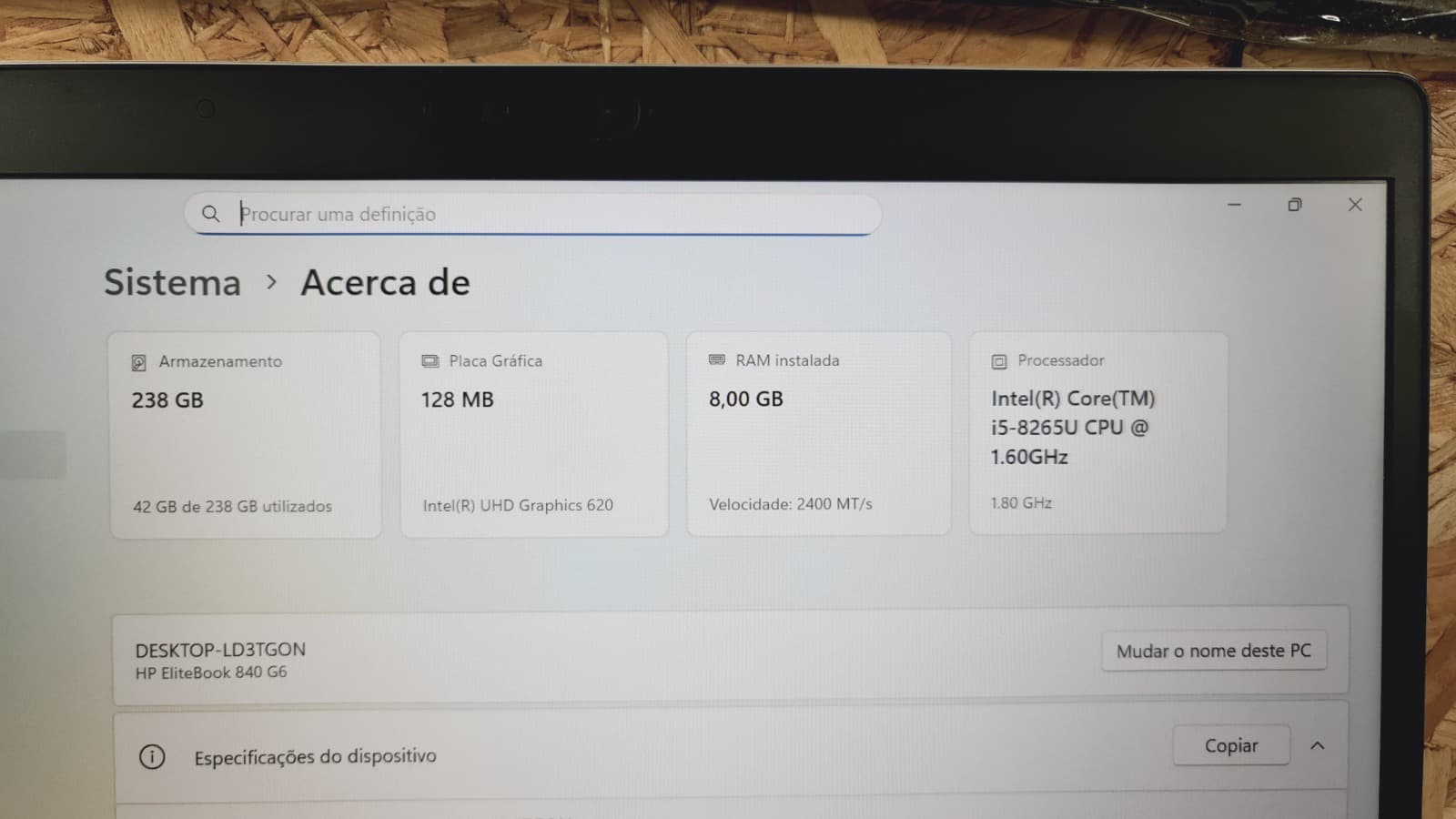 Computador portátil HP EliteBook 840 G6 — imagem 8
