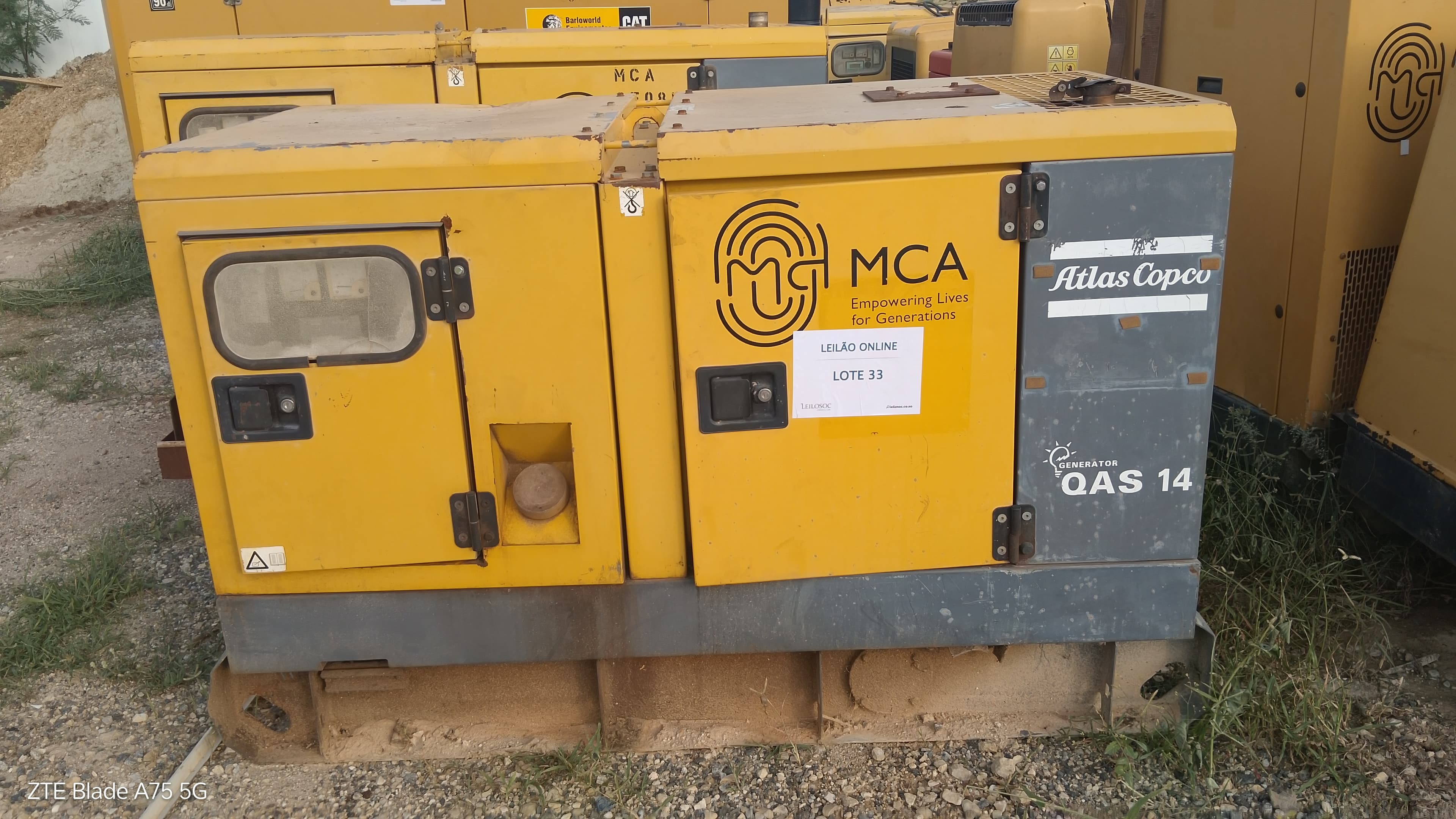 Gerador Atlas Copco 14-kVA