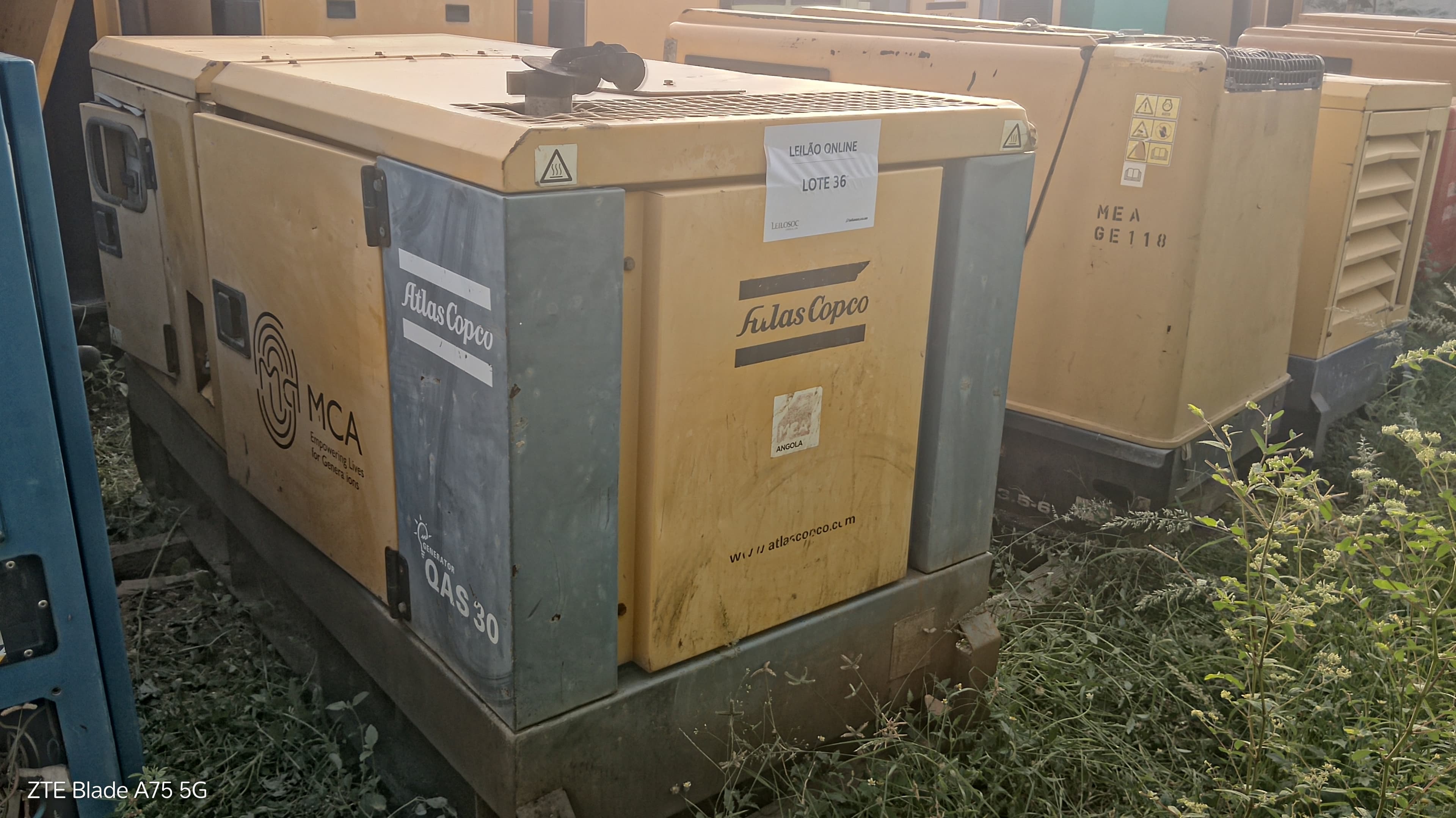 Gerador Atlas Copco 30-kVA