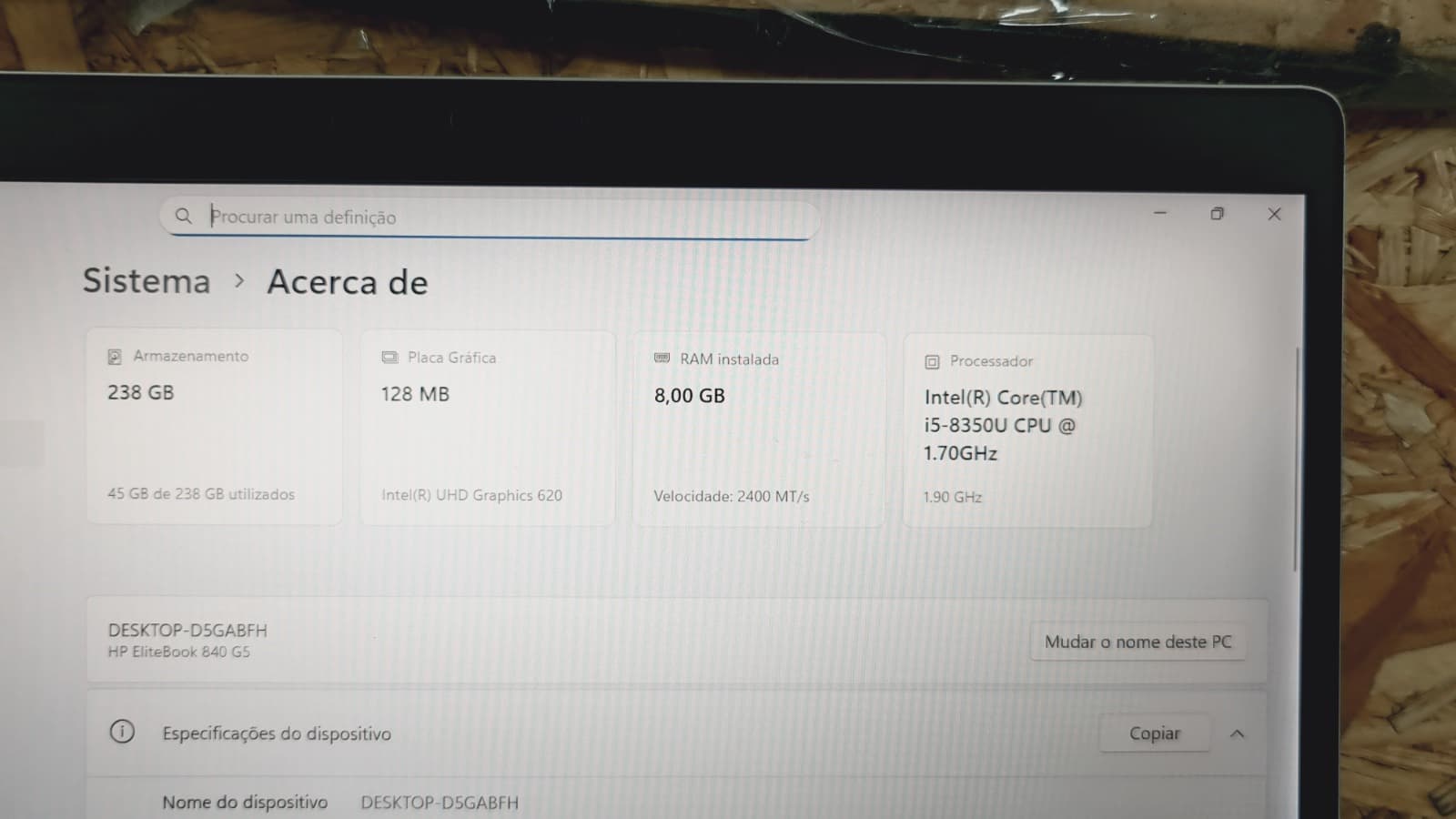 Computador portátil HP EliteBook 840 G5 — imagem 7