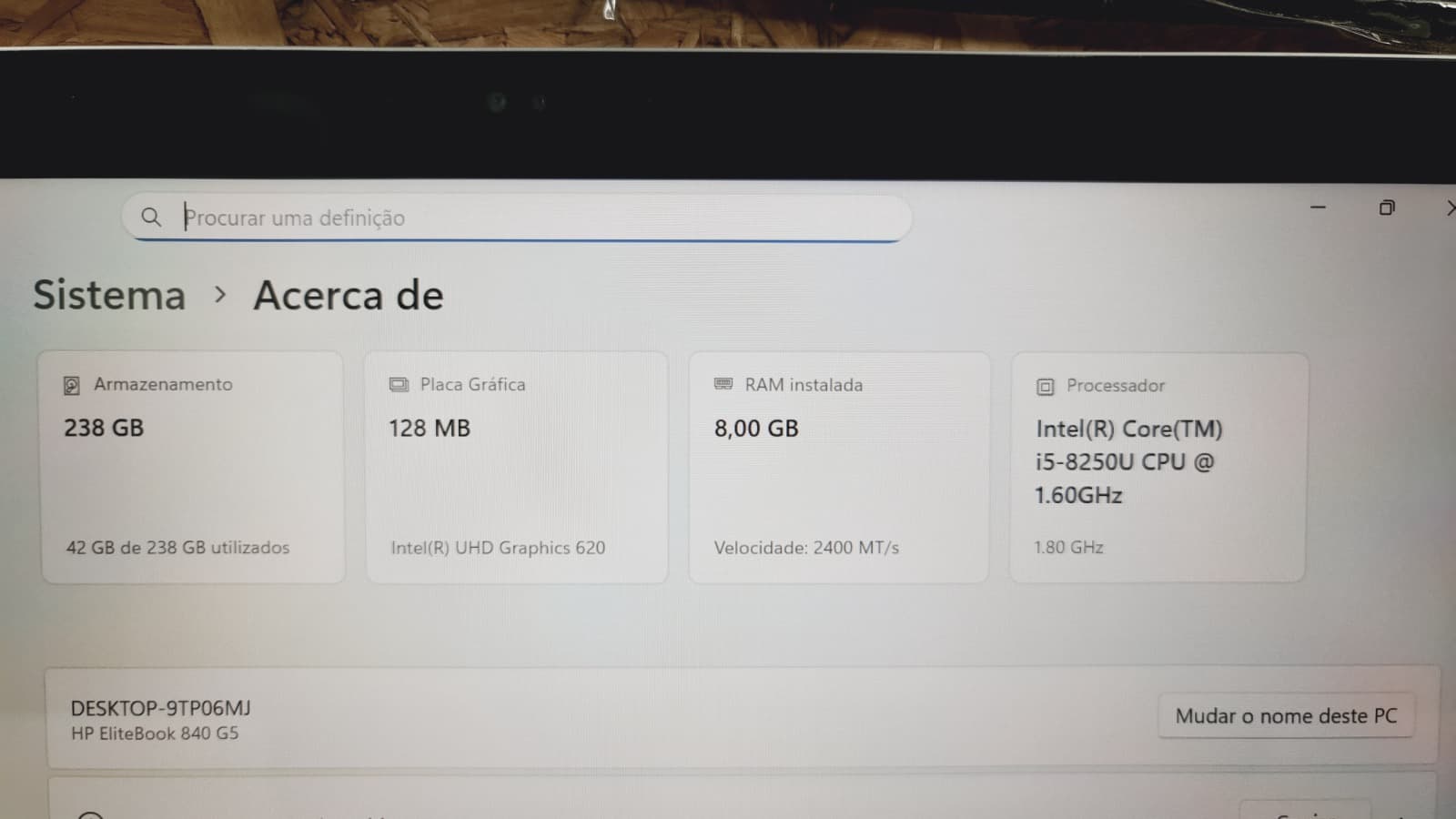 Computador portátil HP EliteBook 840 G5 — imagem 9