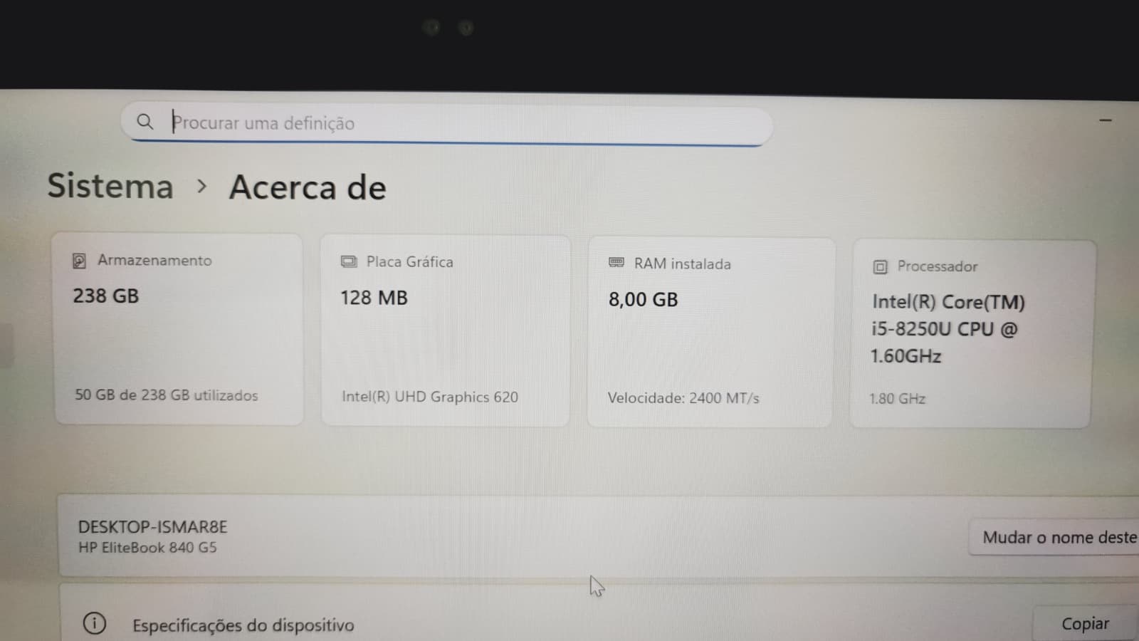 Computador portátil HP EliteBook 840 G5 — imagen 8