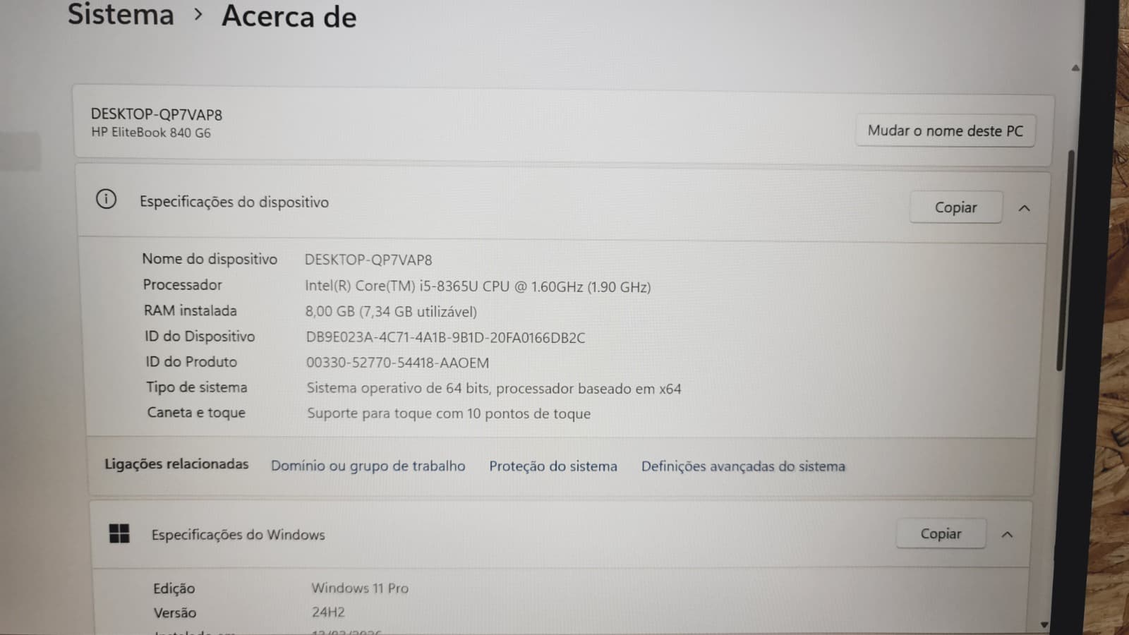 Computador portátil HP EliteBook 840 G6 — imagem 9