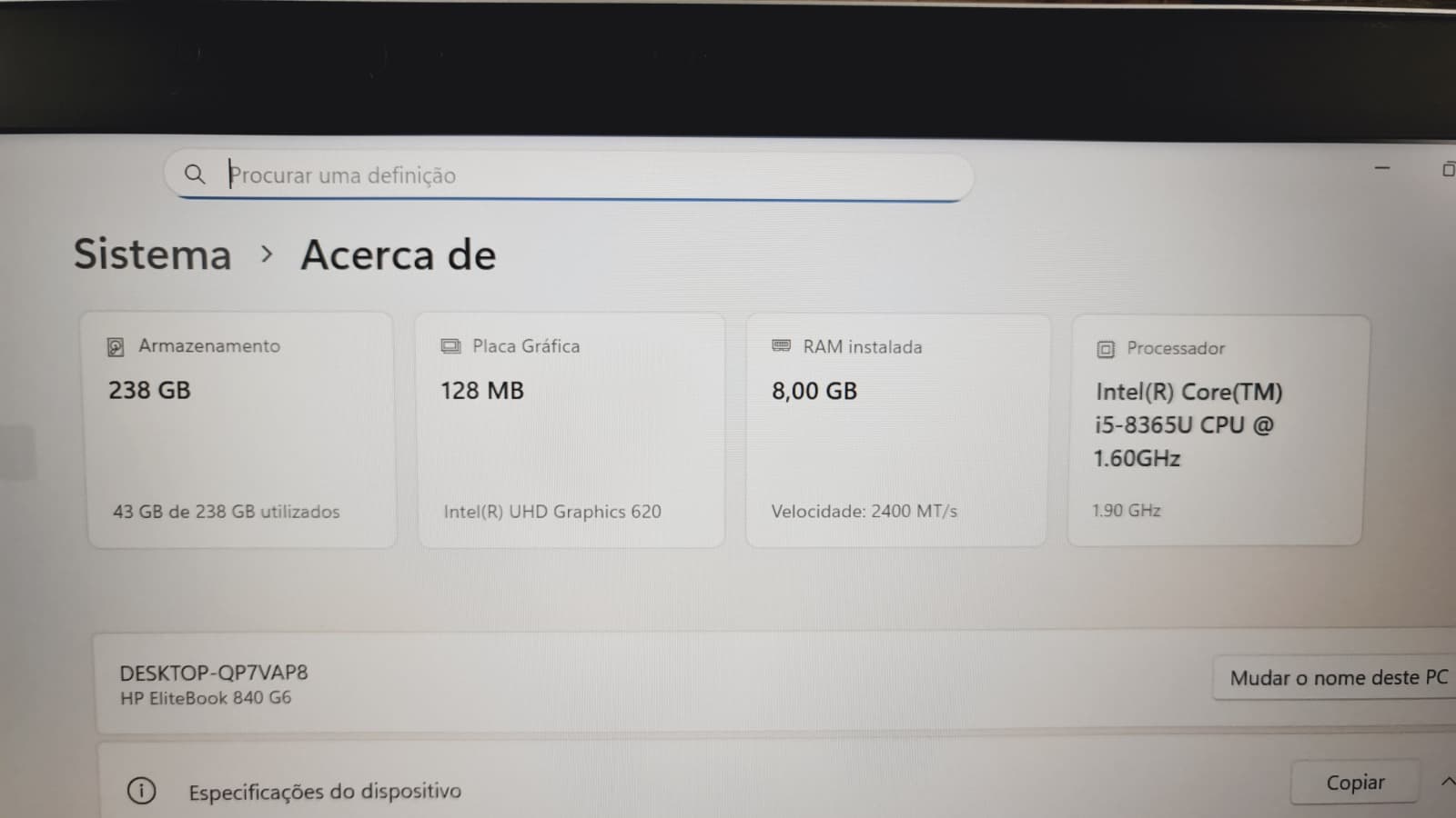 Computador portátil HP EliteBook 840 G6 — imagem 8