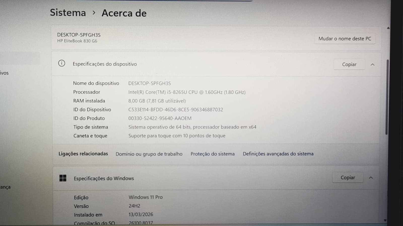 Computador portátil HP EliteBook 830 G6 — imagem 8