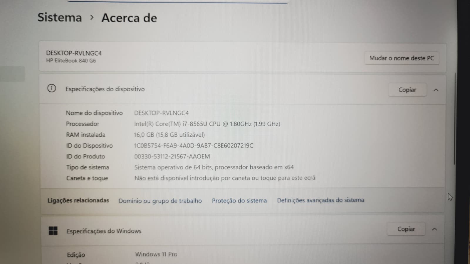 Computador portátil HP EliteBook 840 G6 — imagem 6
