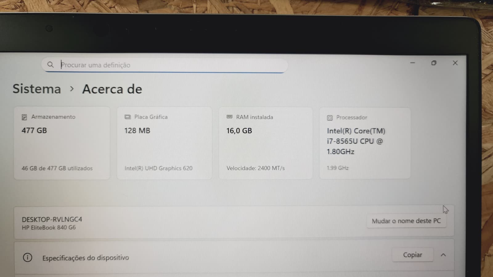 Computador portátil HP EliteBook 840 G6 — imagem 8