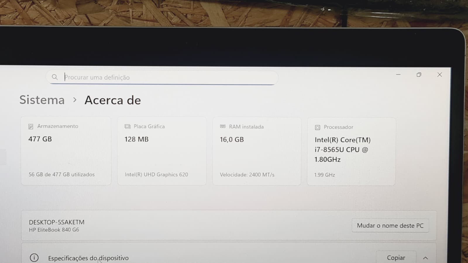 Computador portátil HP EliteBook 840 G6 — imagem 8