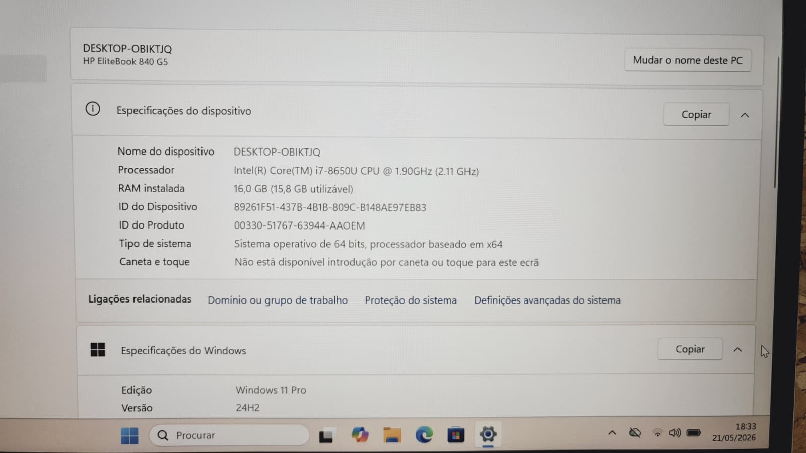Computador portátil HP EliteBook 840 G5 — image 8