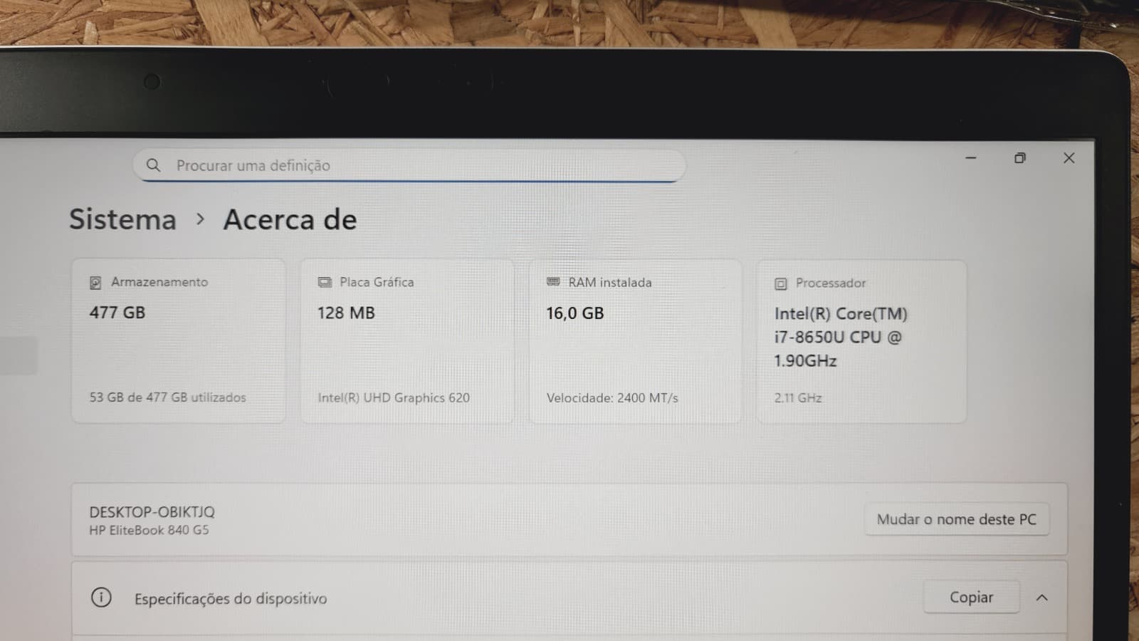 Computador portátil HP EliteBook 840 G5 — image 7