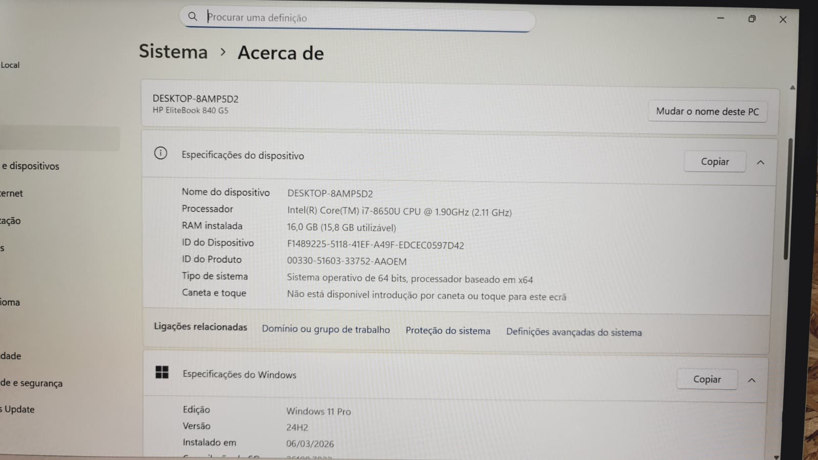 Computador portátil HP EliteBook 840 G5 — imagen 9