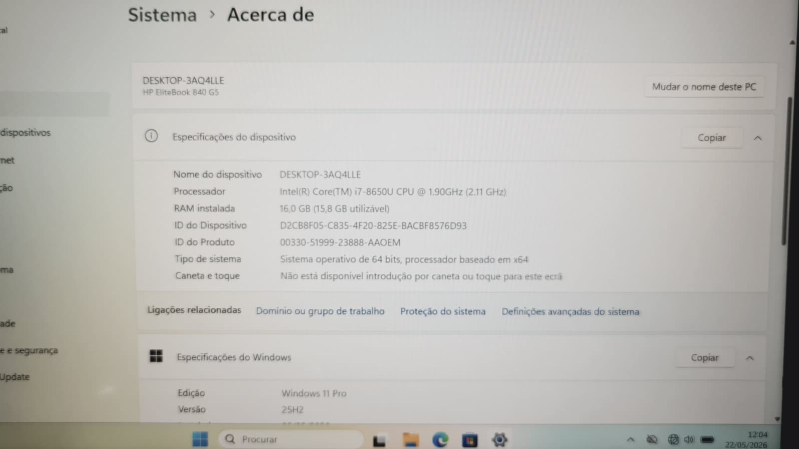 Computador portátil HP EliteBook 840 G5 — imagem 7
