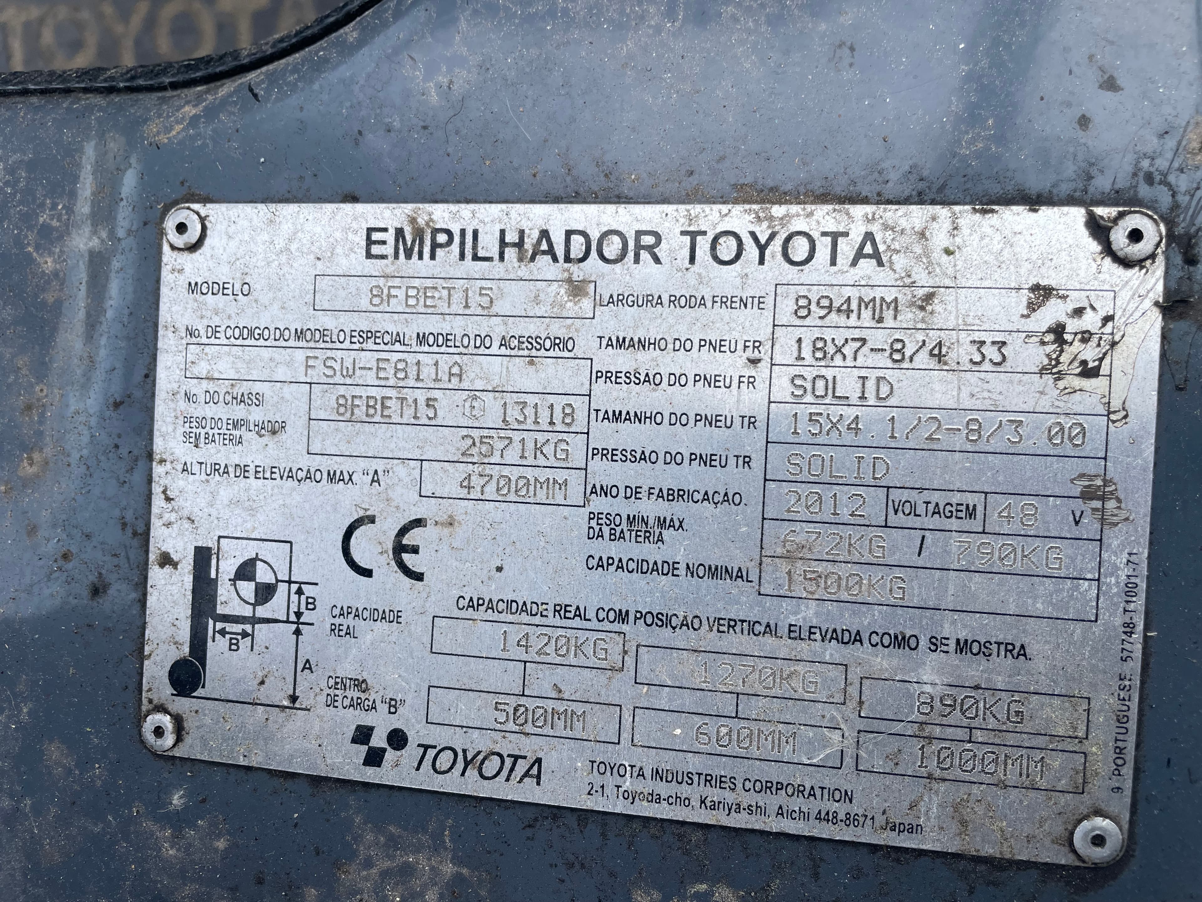 Empilhador Elétrico Toyota 8FBET15 — imagen 8
