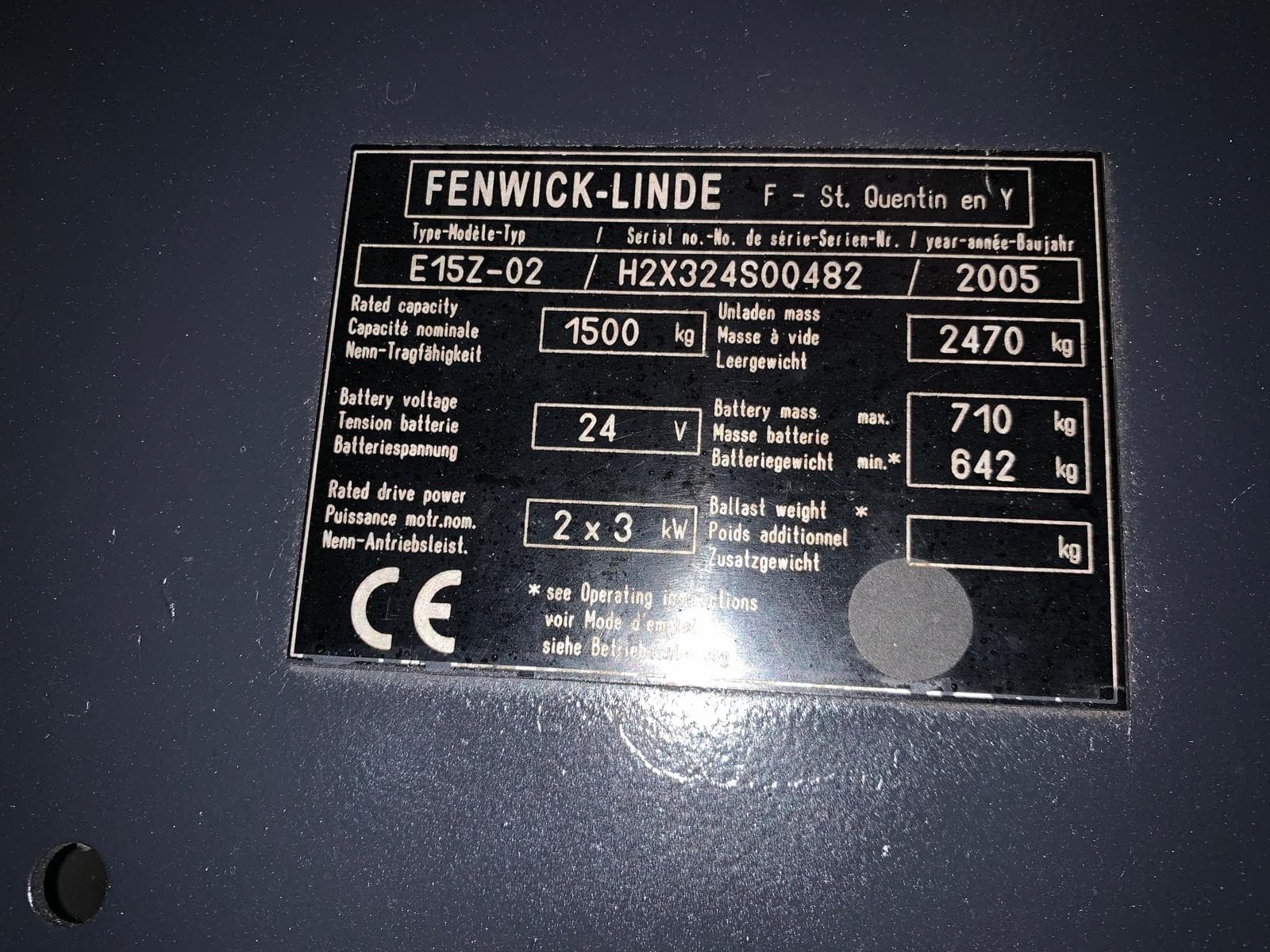 Empilhador Elétrico Linde E15Z — imagen 4
