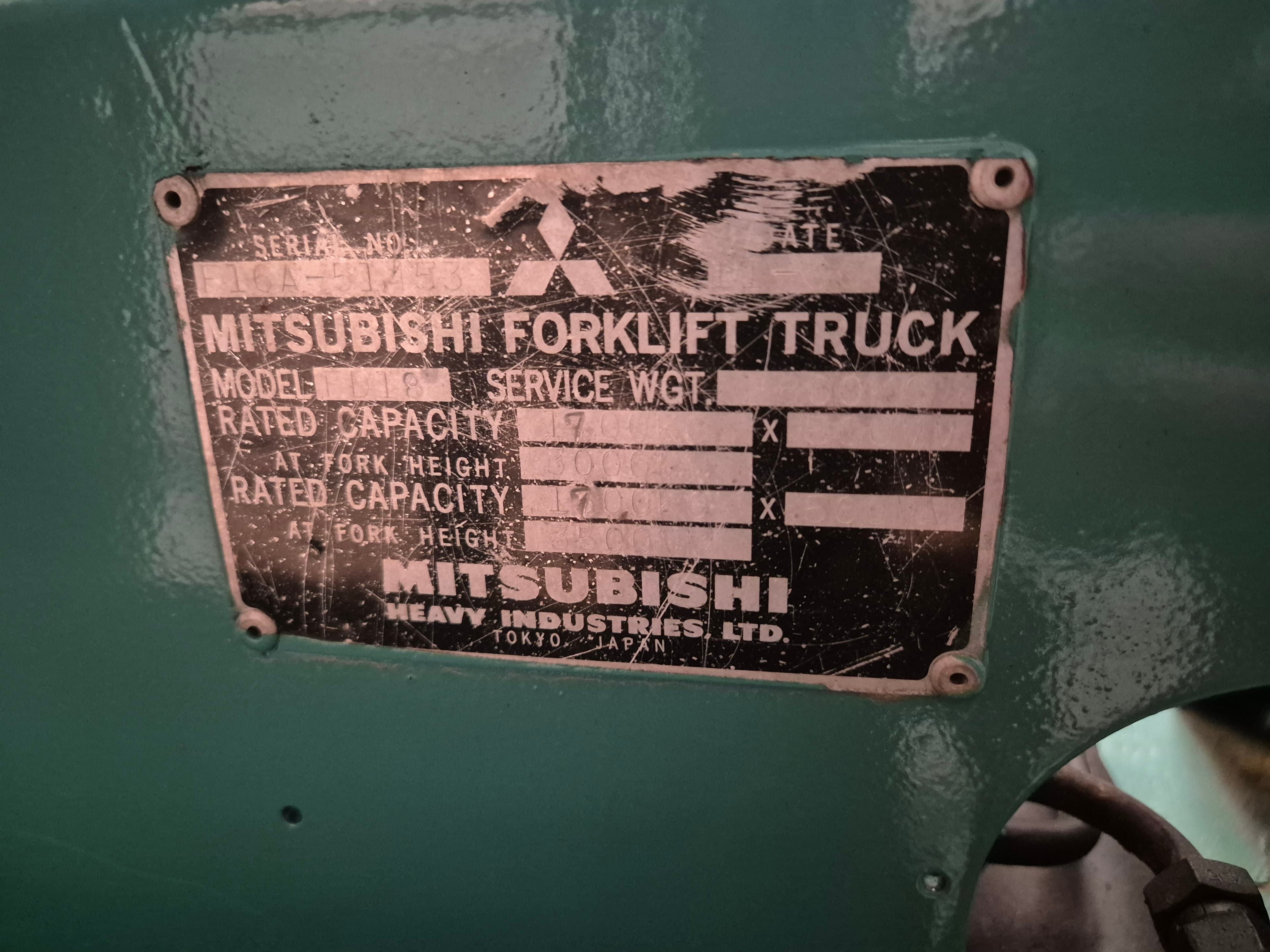 Empilhador Mitsubishi 1700kg — imagen 24