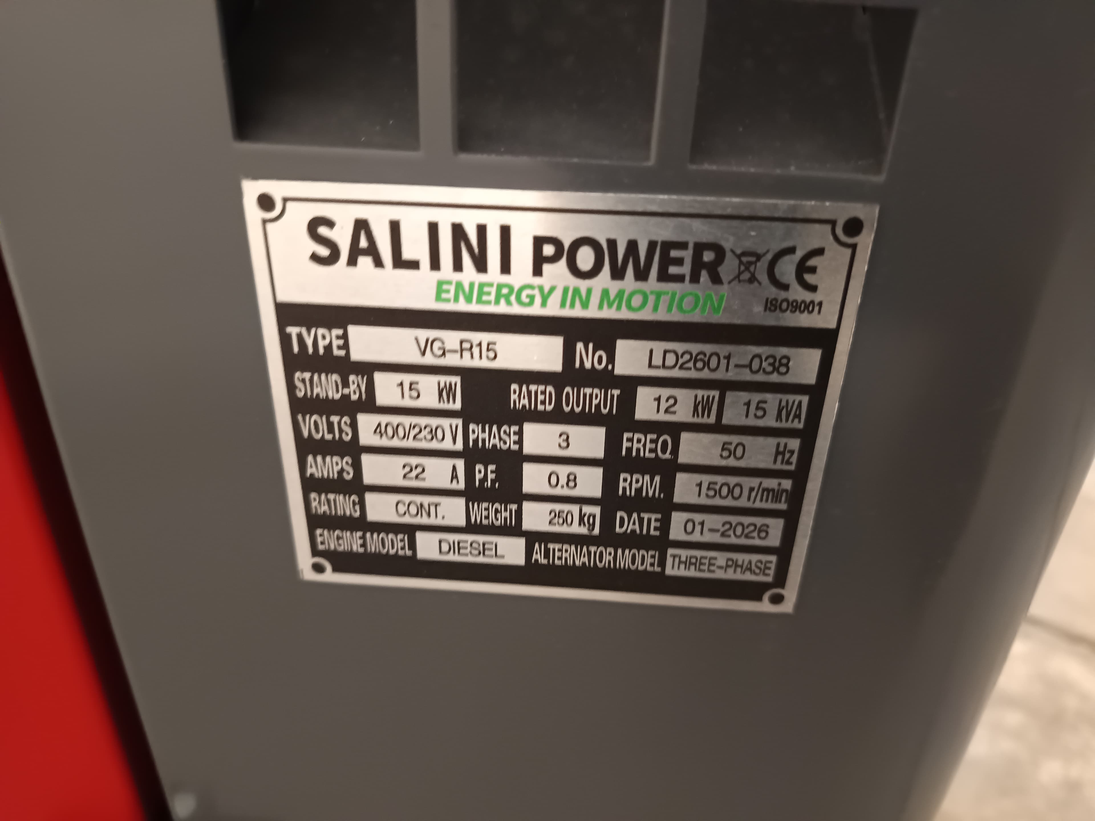 Gerador Salini Power VG-R15 de 15 KVA — imagem 11