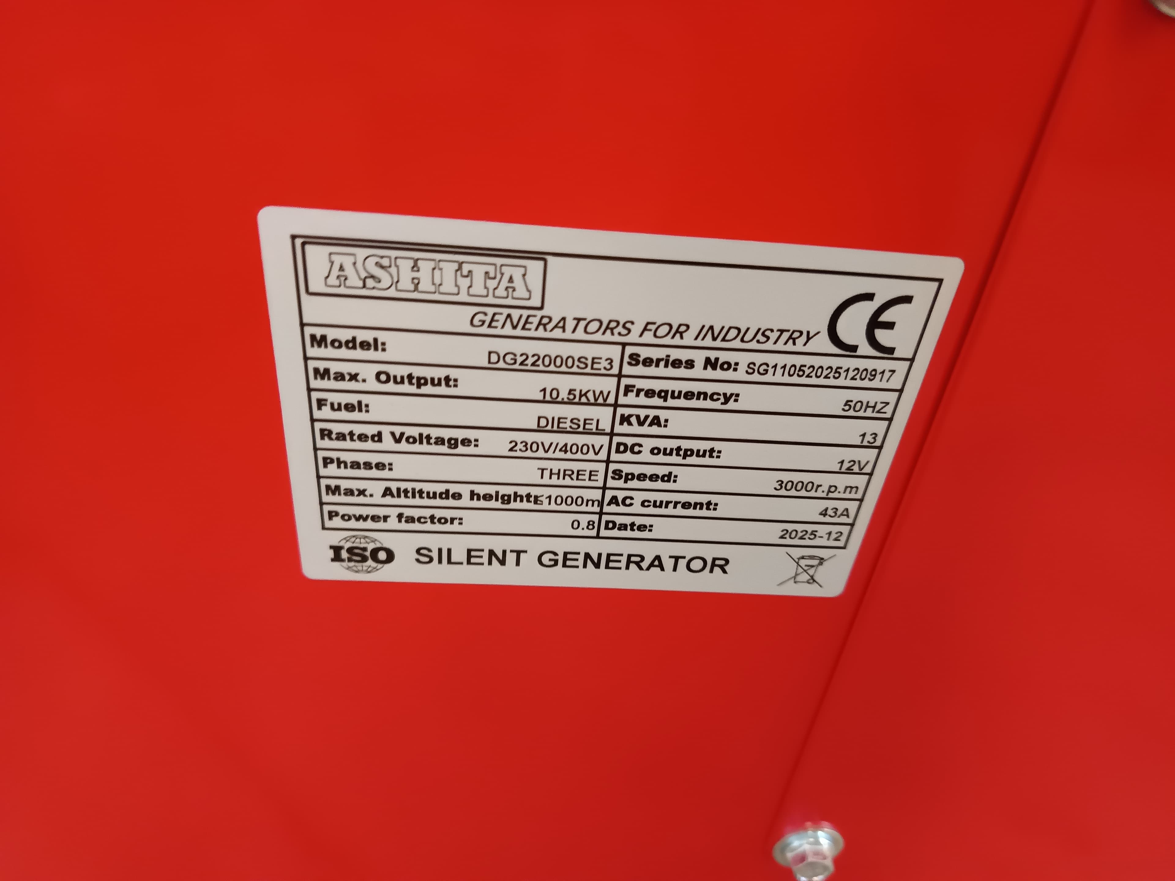 Gerador Ashita de 13 kva — image 9