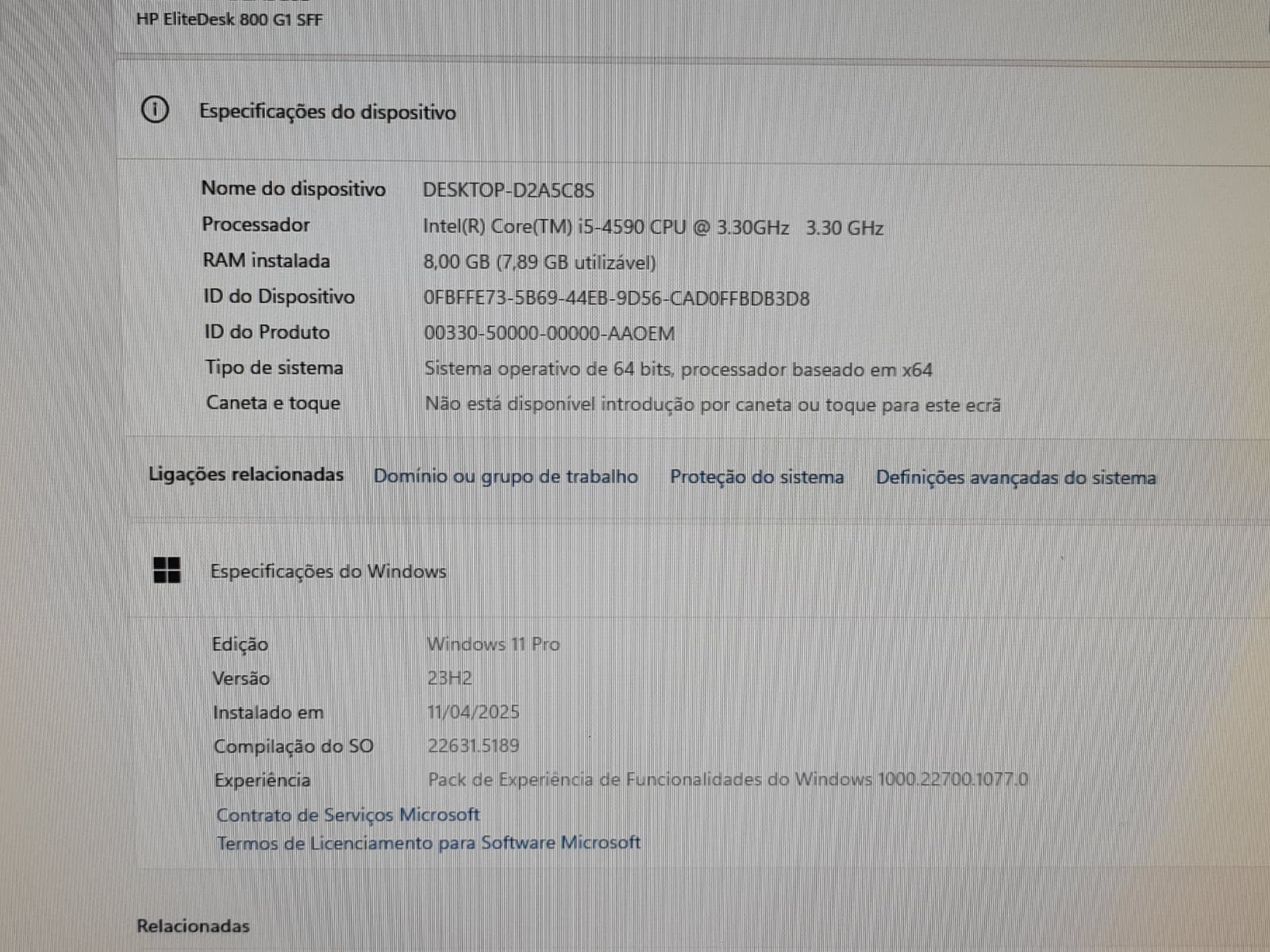 Computador HP EliteDesk 800 G1 — imagem 8