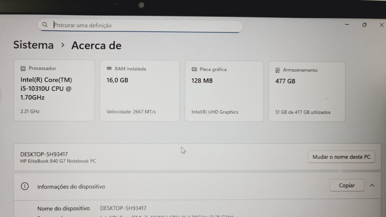 Computador portátil HP EliteBook 840 G7 Notebook — imagem 10