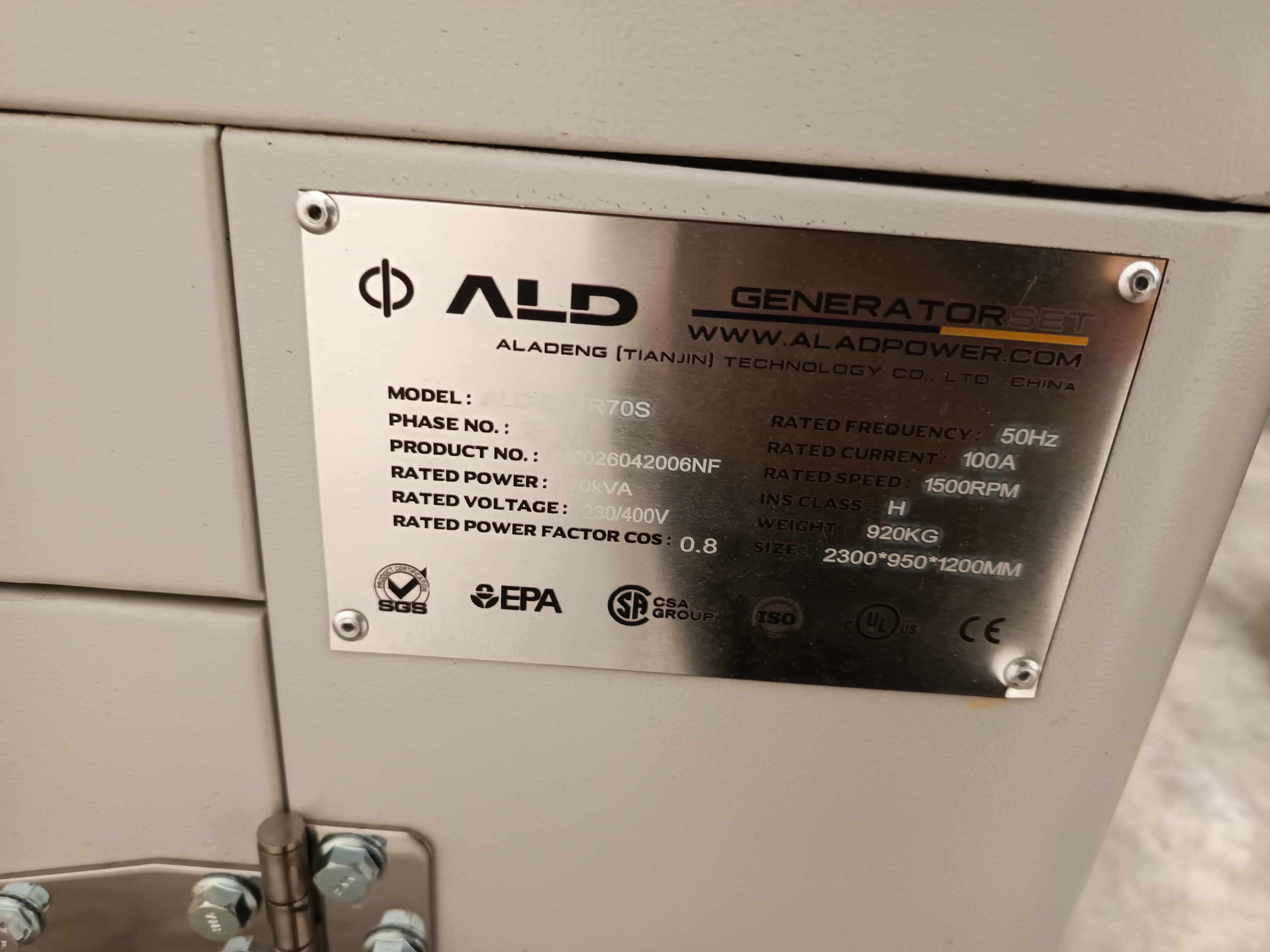 Gerador ALD de 70 kva — image 12