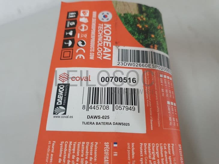 Tijera de podar a batería Daewoo — imagen 5