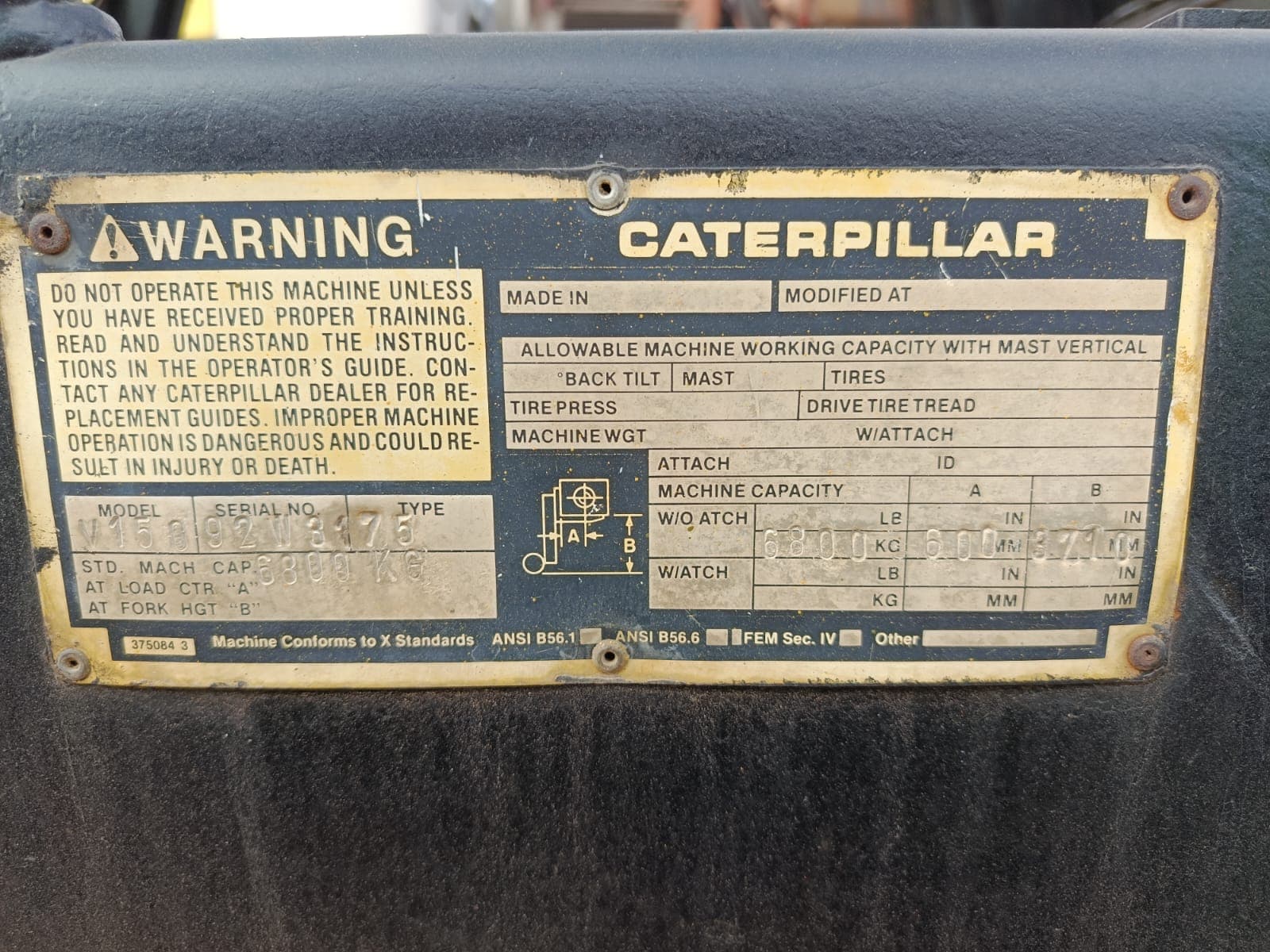 Montacargas — Caterpillar V150 | Forklift — Caterpillar V150 — imagen 4