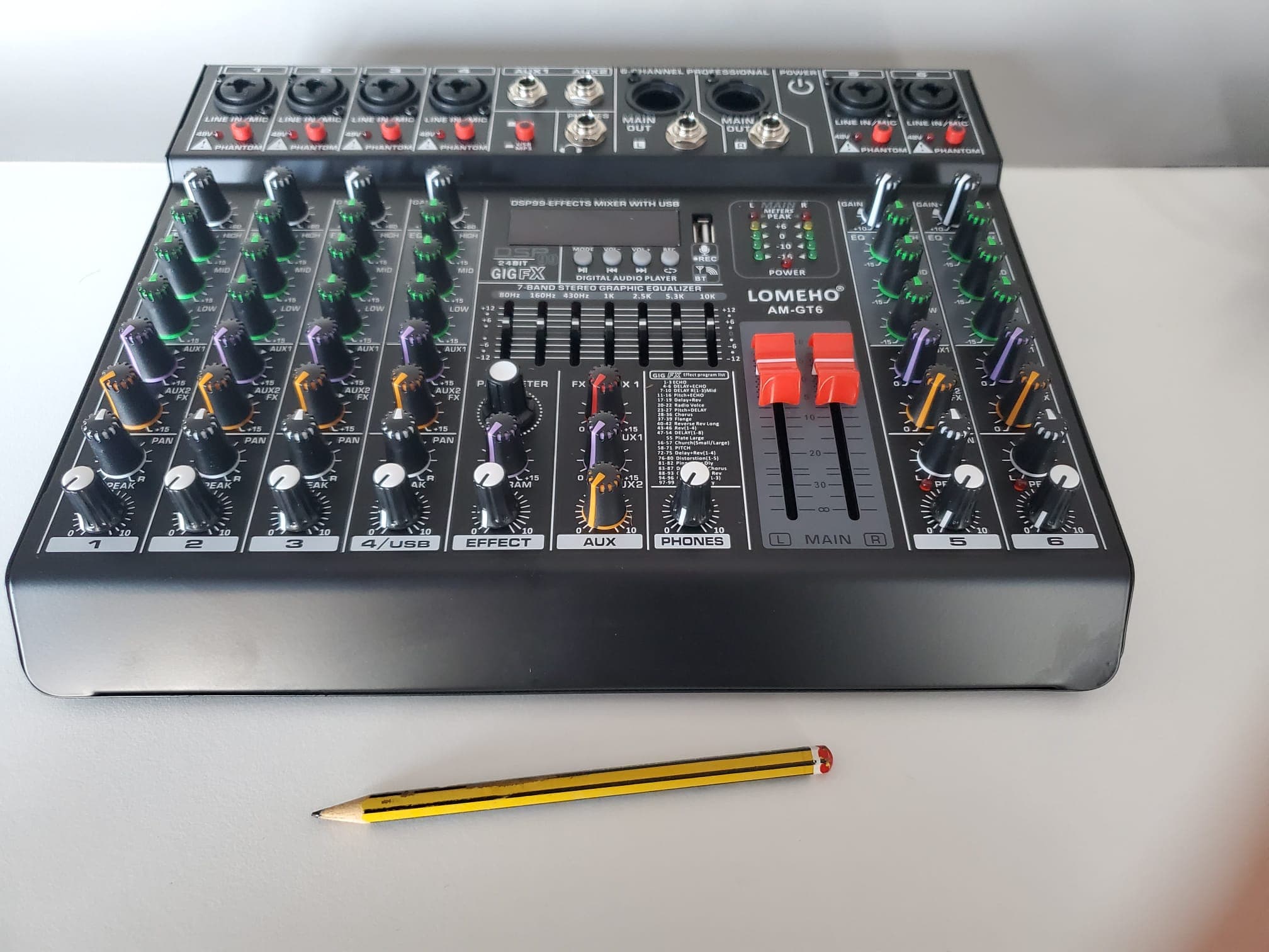 Mesa Mistura Profissional 6 Canais