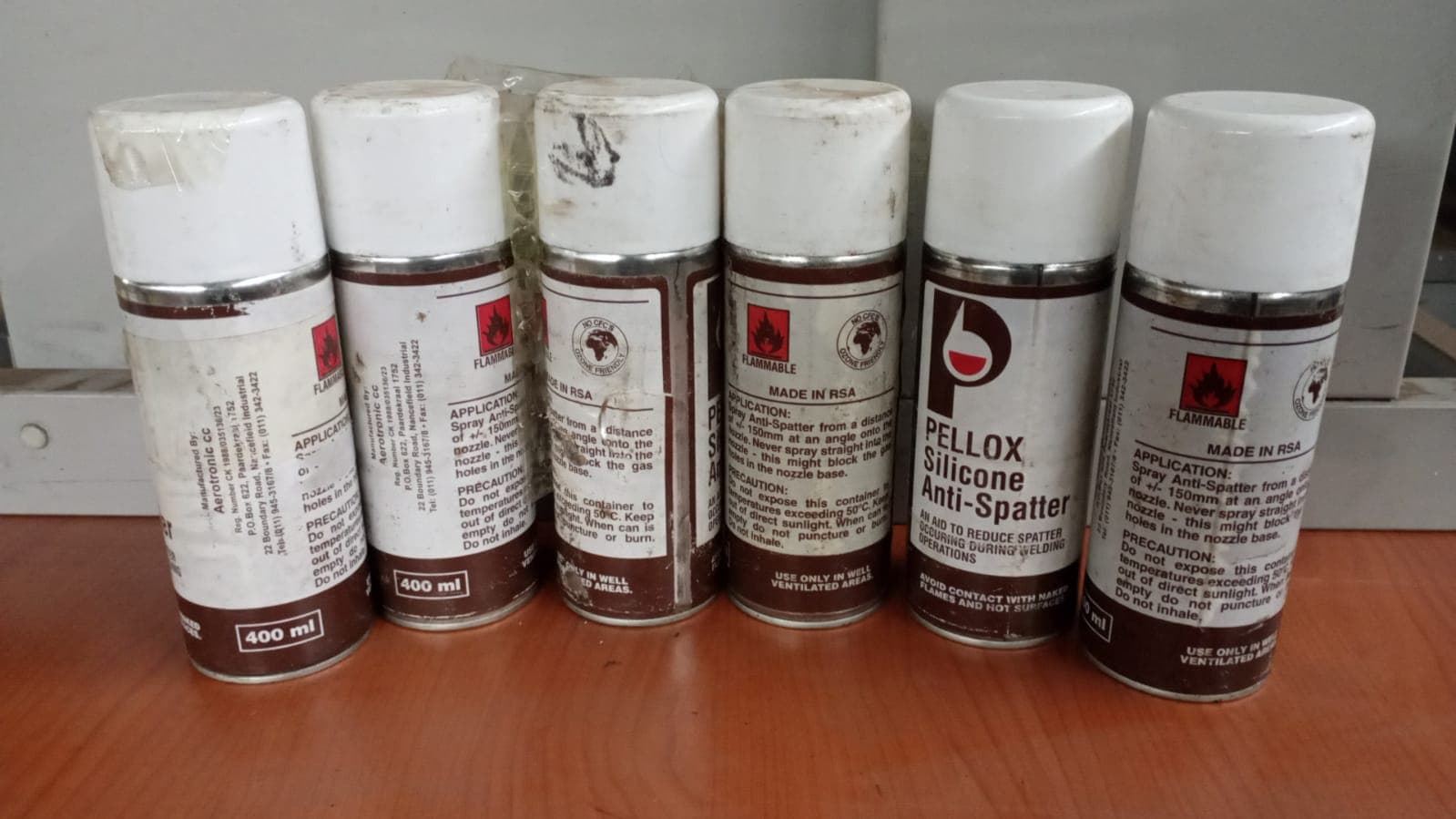 Sprays para soldadura.