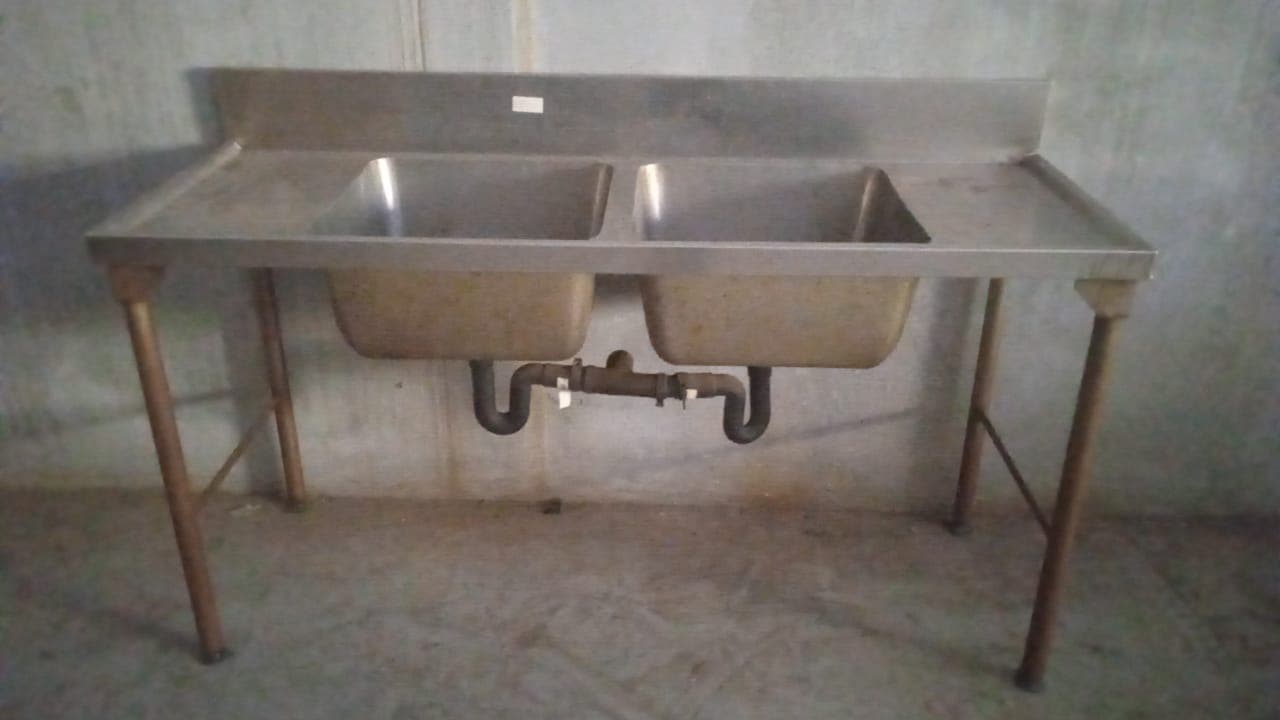 Lavatório duplo inox