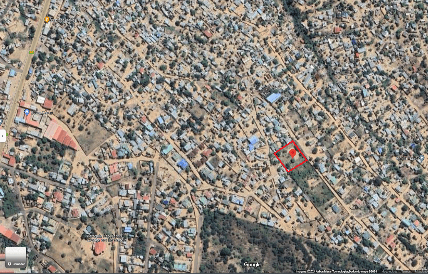 Infraestruturas em terreno no Bairro Canongola - Tete