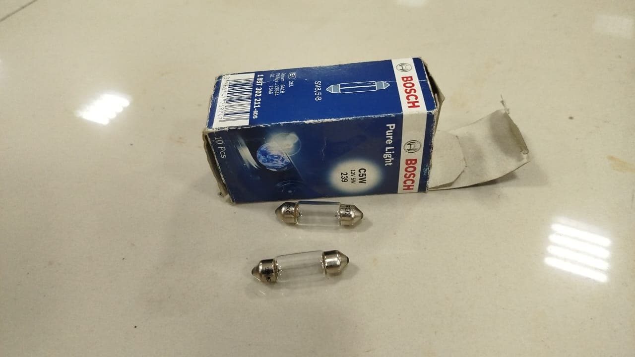 Lâmpadas Bosch 12V, 5W (SV8.5-8) C5W