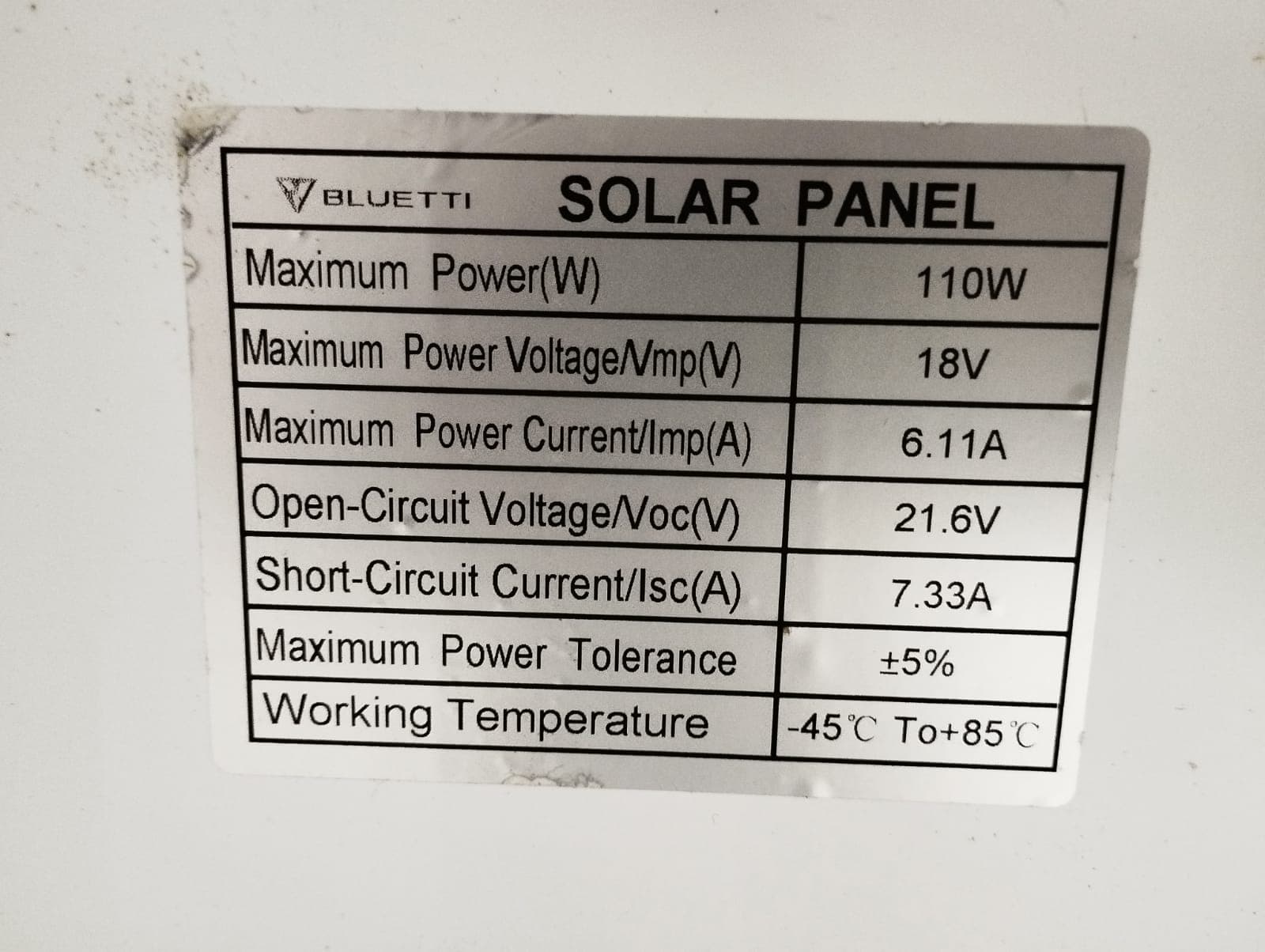 Painéis Solar 110WP