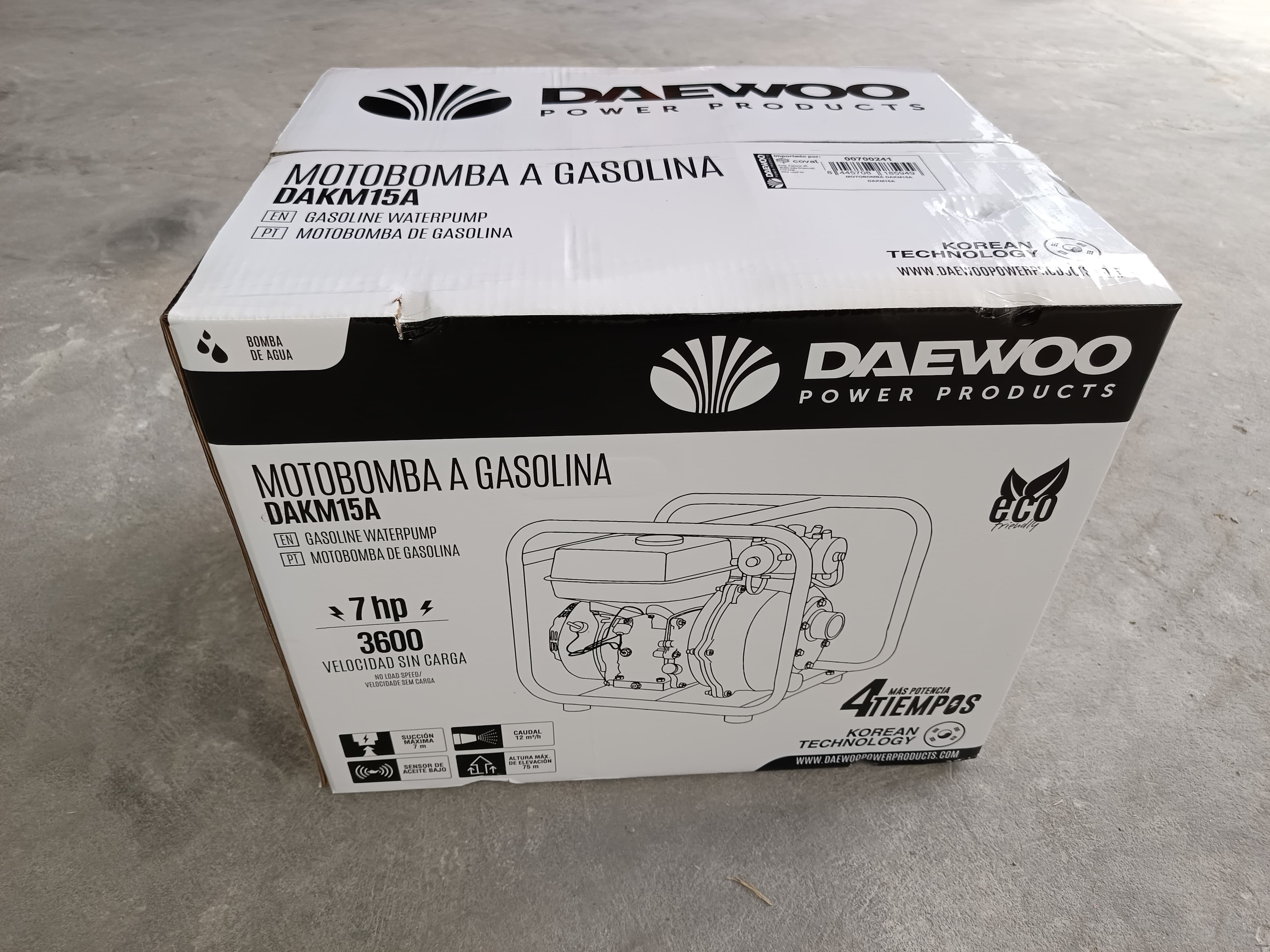 Motobomba a gasolina Daewoo