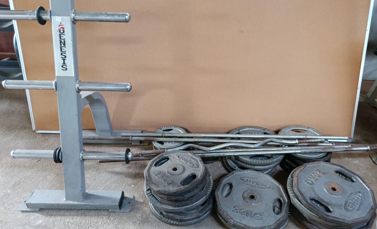 Discos de pesso, Barras e Suporte