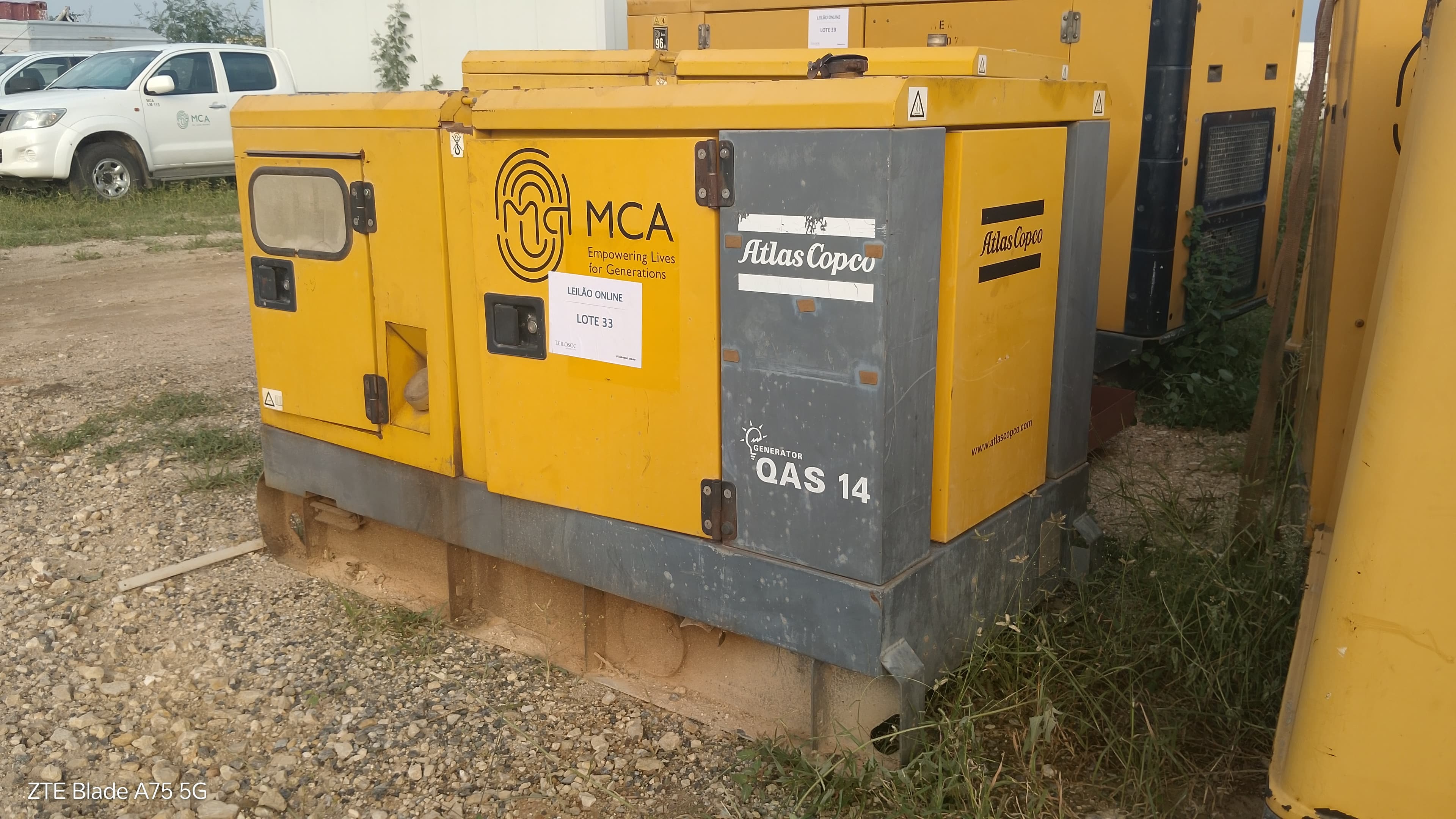 Gerador Atlas Copco 14-kVA