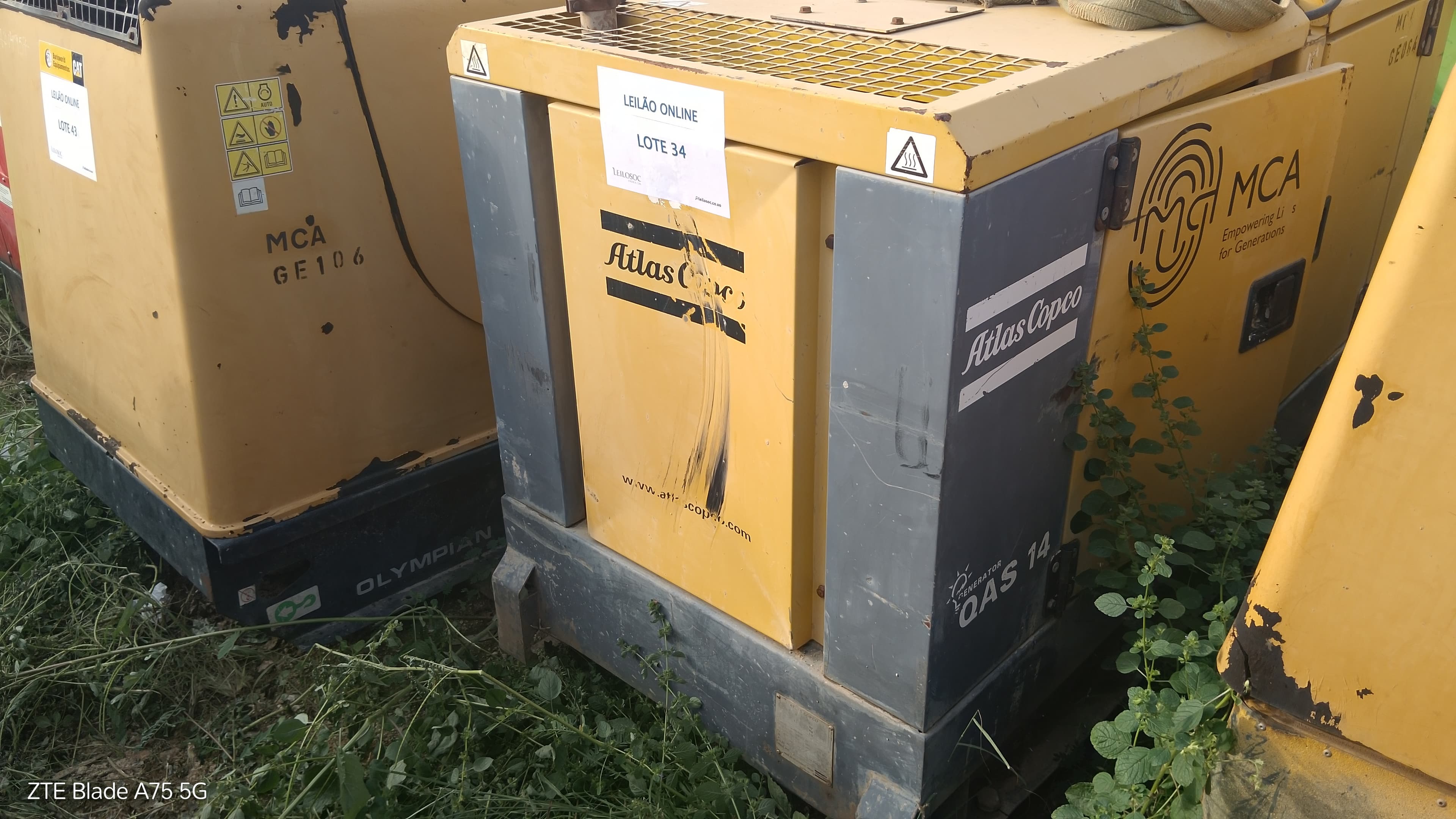 Gerador Atlas Copco 14-kVa