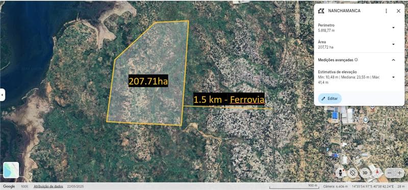 Infraestruturas em terreno com 207,71 hectares - Nacala Porto