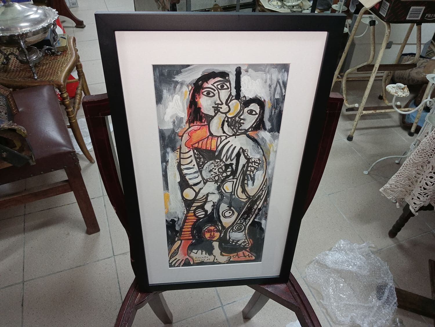 Pintura de Filinto Viana e Aguarela de Buarcos