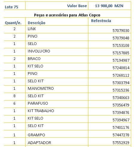 Piezas y accesorios para Atlas Copco · — imagen 1