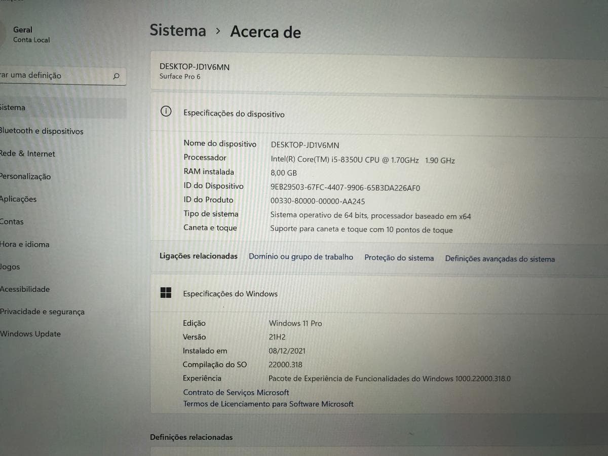 Portátil Microsoft Surface Pro 6 — imagem 13