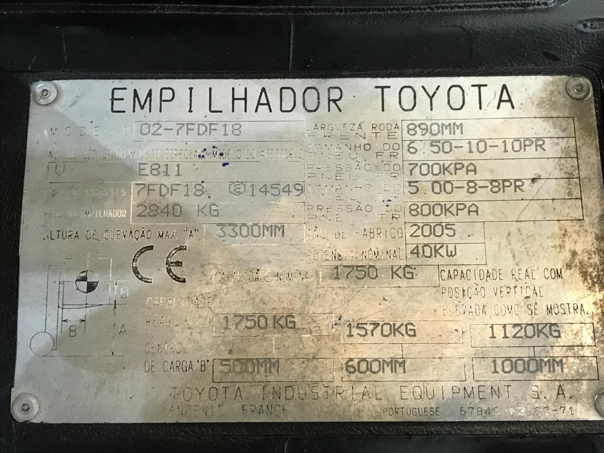 Empilhador Toyota 18 · Diesel — imagen 11
