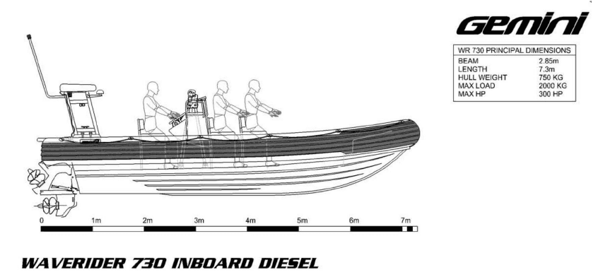 Embarcação Gemini 730 WR - 6 lugares — imagen 3