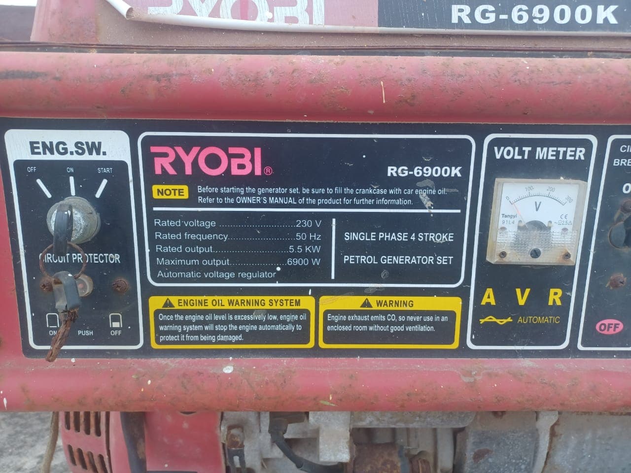 Gerador RYOBY RG-6900K — imagem 3