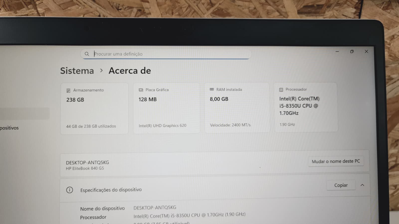 Computador portátil HP EliteBook 840 G5 — imagen 7
