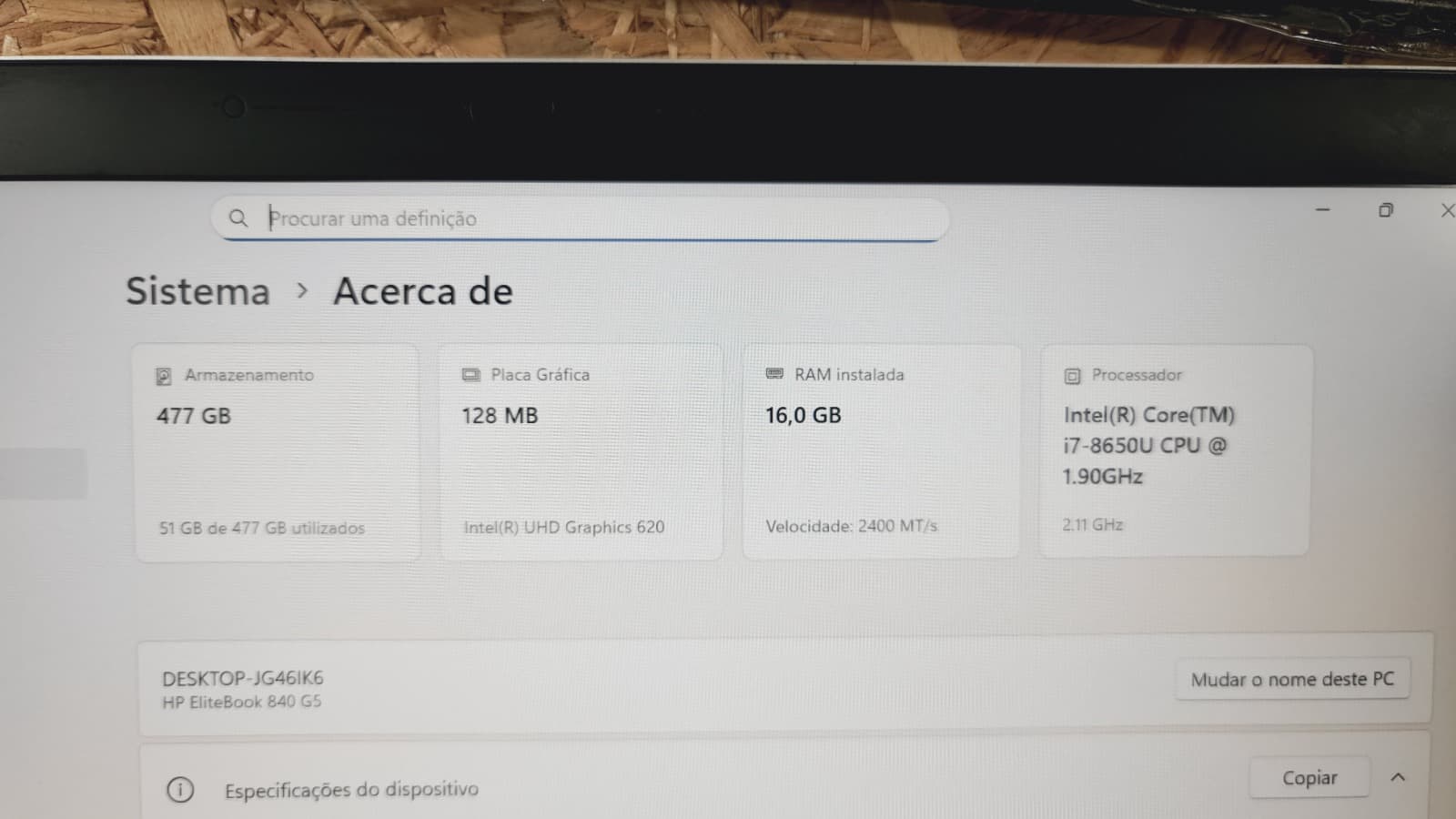 Computador portátil HP EliteBook 840 G5 — imagem 7