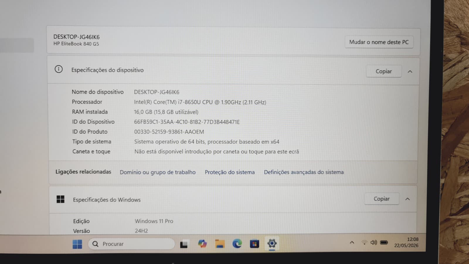 Computador portátil HP EliteBook 840 G5 — imagem 8