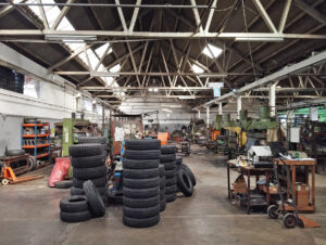 For sale are over 100 machines and equipment from Rechapal for the retreading and recapping industry